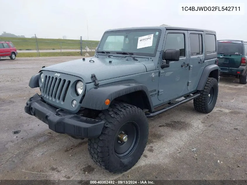 2015 Jeep Wrangler Unlimited Freedom Edition/Sport/Willys Wheeler VIN: 1C4BJWDG2FL542711 Lot: 40352492