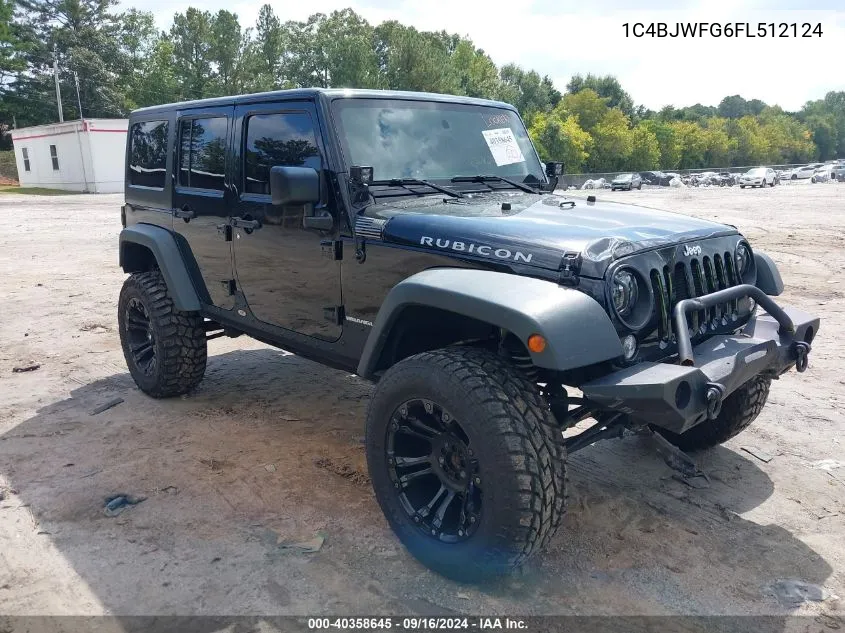 2015 Jeep Wrangler Unlimited Rubicon VIN: 1C4BJWFG6FL512124 Lot: 40358645