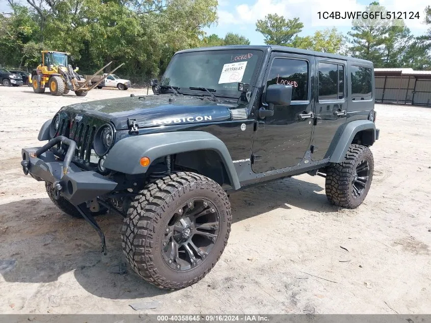 2015 Jeep Wrangler Unlimited Rubicon VIN: 1C4BJWFG6FL512124 Lot: 40358645