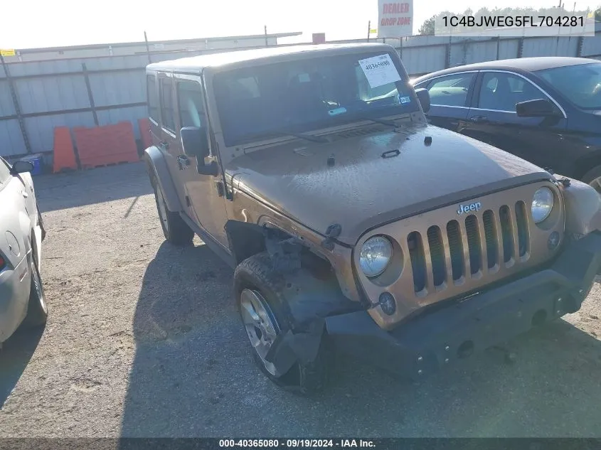 2015 Jeep Wrangler Unlimited Sahara VIN: 1C4BJWEG5FL704281 Lot: 40365080