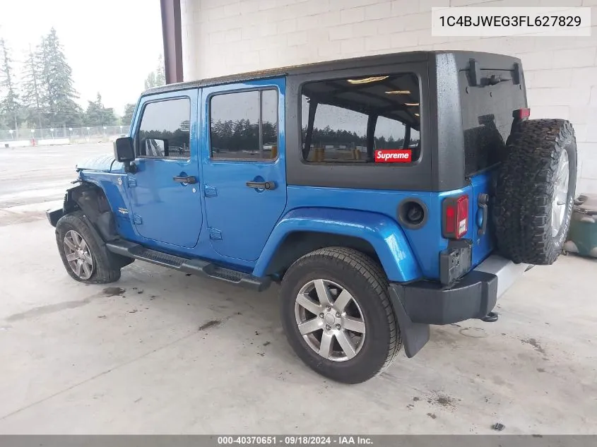 1C4BJWEG3FL627829 2015 Jeep Wrangler Unlimited Sahara