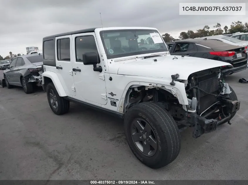 1C4BJWDG7FL637037 2015 Jeep Wrangler Unlimited Freedom Edition