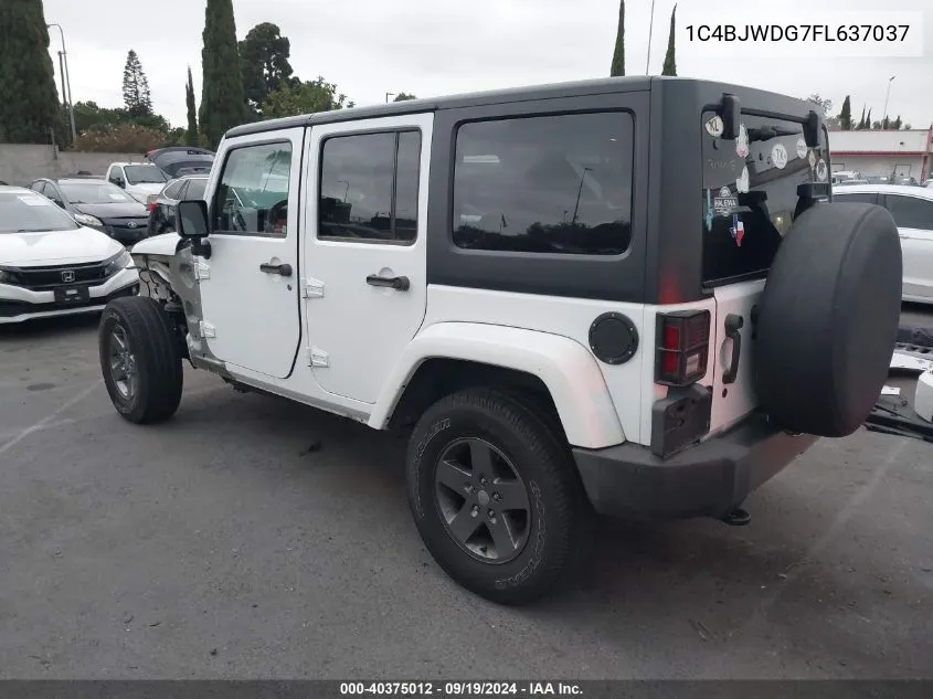 2015 Jeep Wrangler Unlimited Freedom Edition VIN: 1C4BJWDG7FL637037 Lot: 40375012