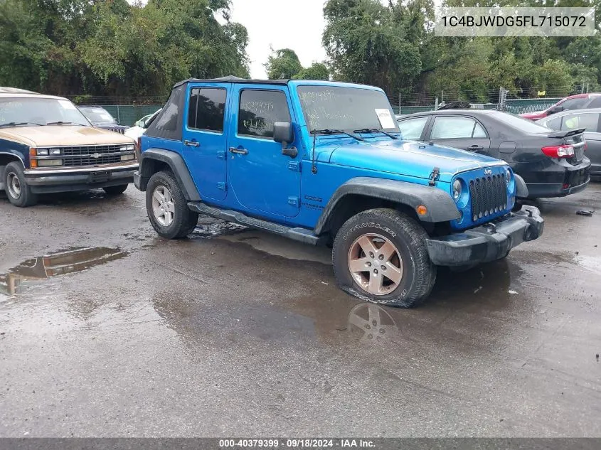 2015 Jeep Wrangler Unlimited Sport VIN: 1C4BJWDG5FL715072 Lot: 40379399