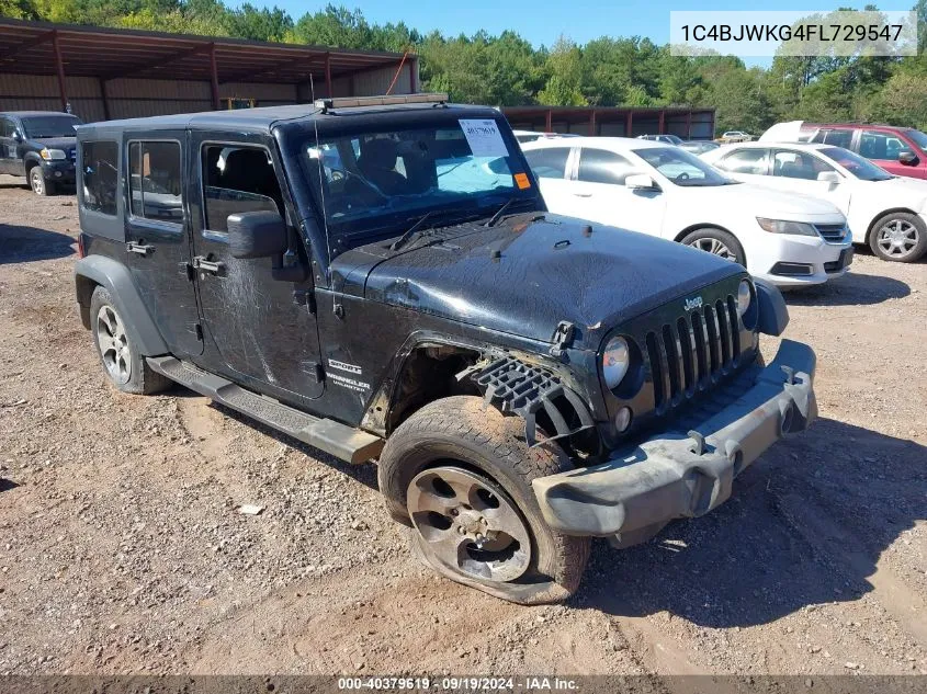 1C4BJWKG4FL729547 2015 Jeep Wrangler Unlimited Sport Rhd