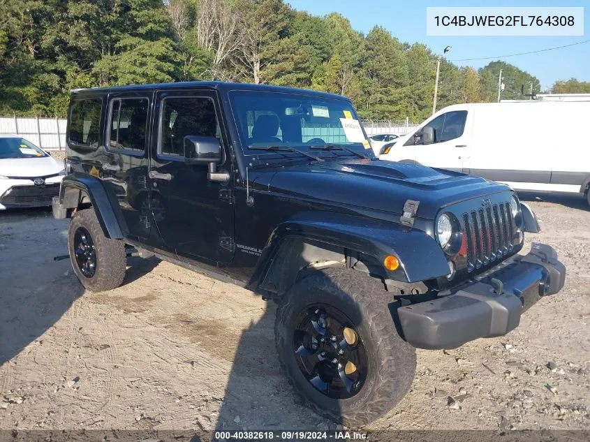 1C4BJWEG2FL764308 2015 Jeep Wrangler Unlimited Altitude