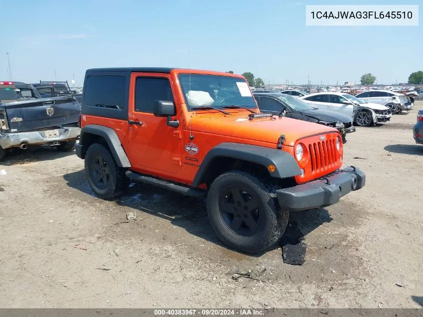 2015 Jeep Wrangler Sport VIN: 1C4AJWAG3FL645510 Lot: 40383967