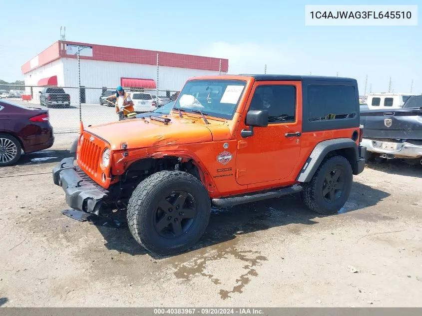 2015 Jeep Wrangler Sport VIN: 1C4AJWAG3FL645510 Lot: 40383967