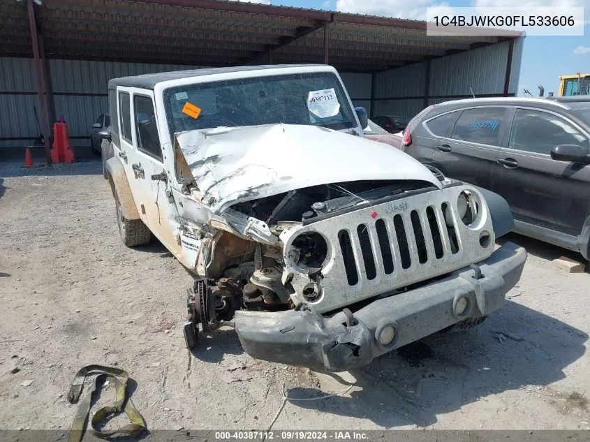 1C4BJWKG0FL533606 2015 Jeep Wrangler Unlimited Sport Rhd