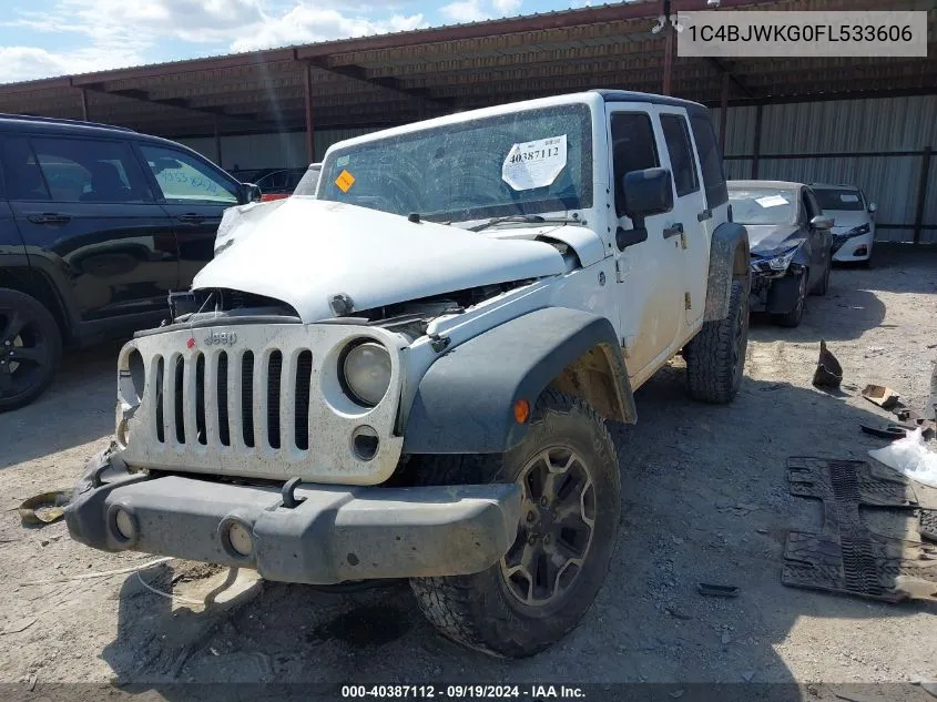 1C4BJWKG0FL533606 2015 Jeep Wrangler Unlimited Sport Rhd