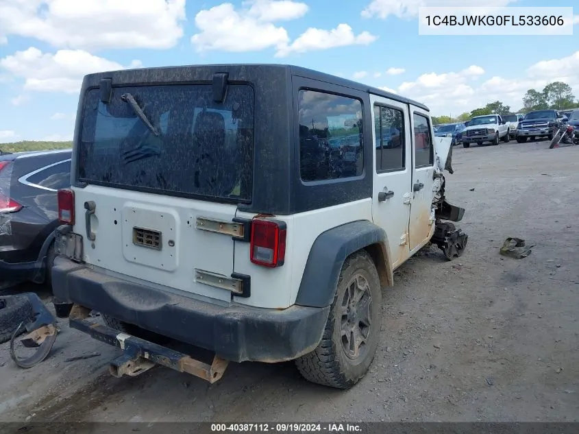 2015 Jeep Wrangler Unlimited Sport Rhd VIN: 1C4BJWKG0FL533606 Lot: 40387112