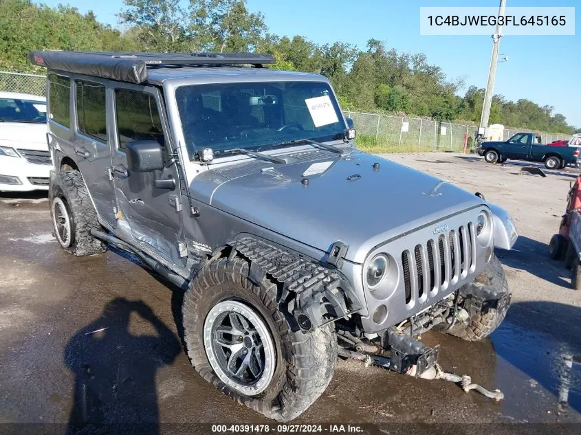 1C4BJWEG3FL645165 2015 Jeep Wrangler Unlimited Sahara