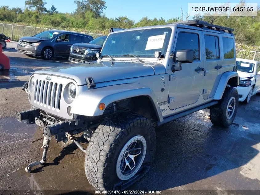 2015 Jeep Wrangler Unlimited Sahara VIN: 1C4BJWEG3FL645165 Lot: 40391478