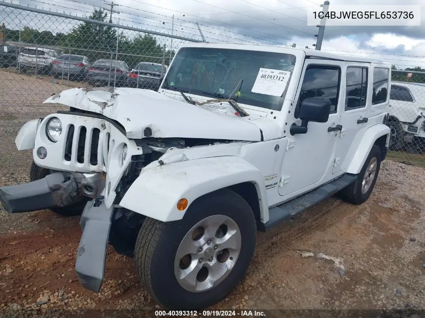 2015 Jeep Wrangler Unlimited Sahara VIN: 1C4BJWEG5FL653736 Lot: 40393312