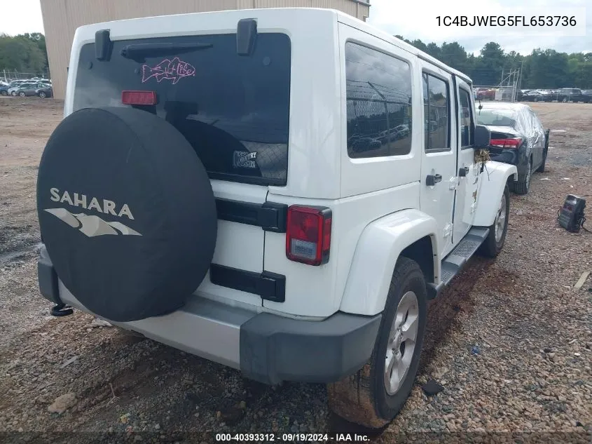 1C4BJWEG5FL653736 2015 Jeep Wrangler Unlimited Sahara