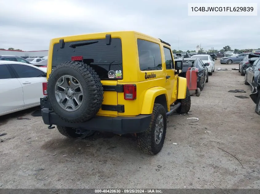 2015 Jeep Wrangler Rubicon VIN: 1C4BJWCG1FL629839 Lot: 40420630