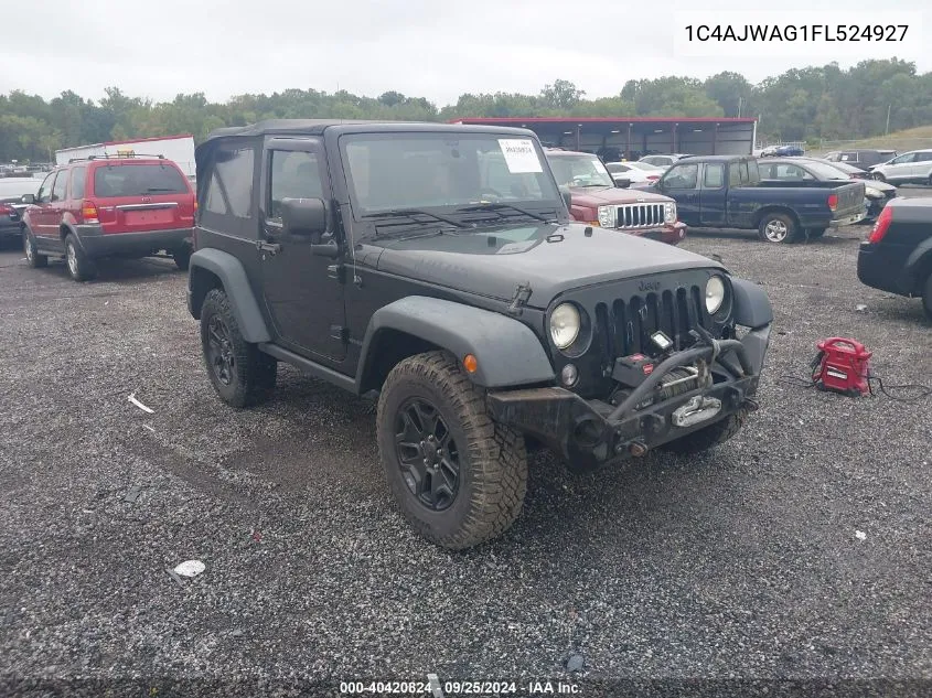 2015 Jeep Wrangler Willys Wheeler VIN: 1C4AJWAG1FL524927 Lot: 40420824