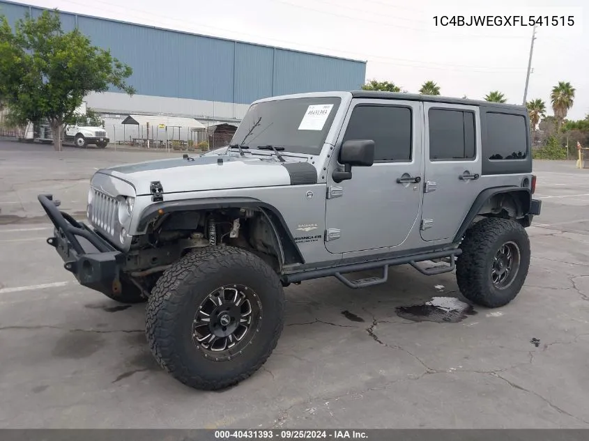 2015 Jeep Wrangler Unlimited Sahara VIN: 1C4BJWEGXFL541515 Lot: 40431393