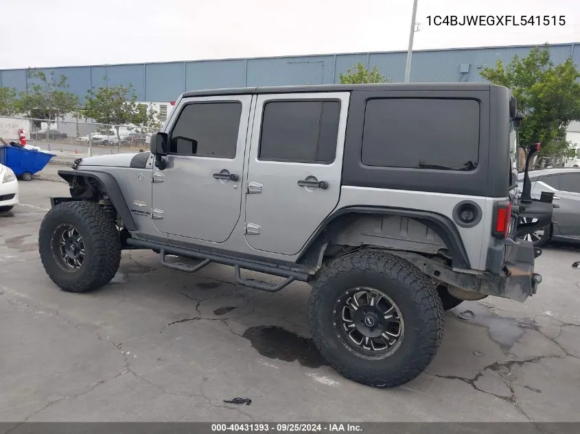 2015 Jeep Wrangler Unlimited Sahara VIN: 1C4BJWEGXFL541515 Lot: 40431393