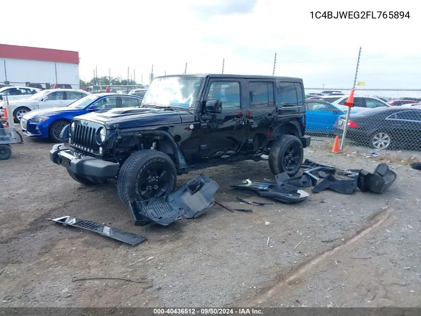 1C4BJWEG2FL765894 2015 Jeep Wrangler Unlimited Altitude