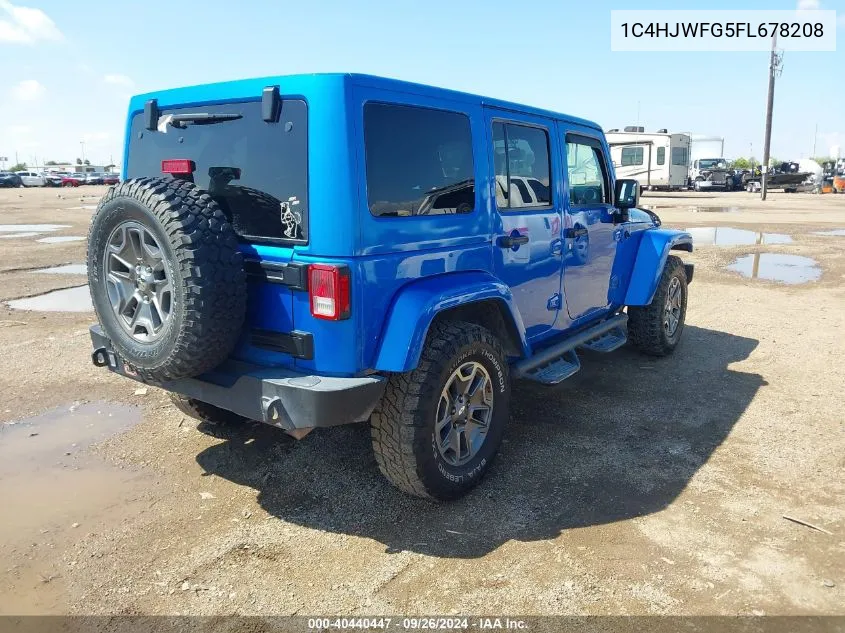 2015 Jeep Wrangler Unlimited Rubicon VIN: 1C4HJWFG5FL678208 Lot: 40440447