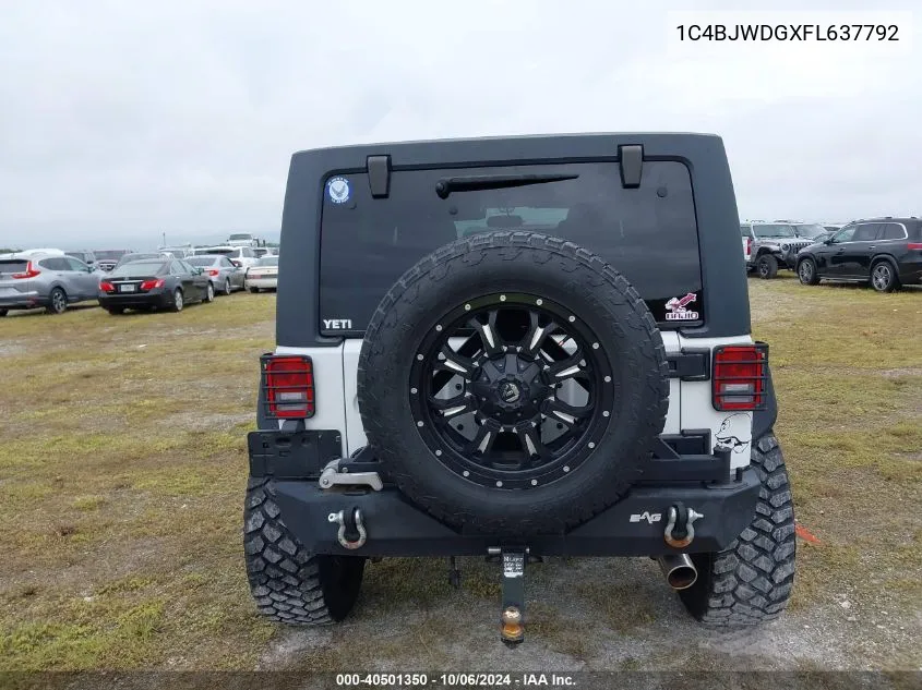 2015 Jeep Wrangler Unlimited Sport VIN: 1C4BJWDGXFL637792 Lot: 40501350