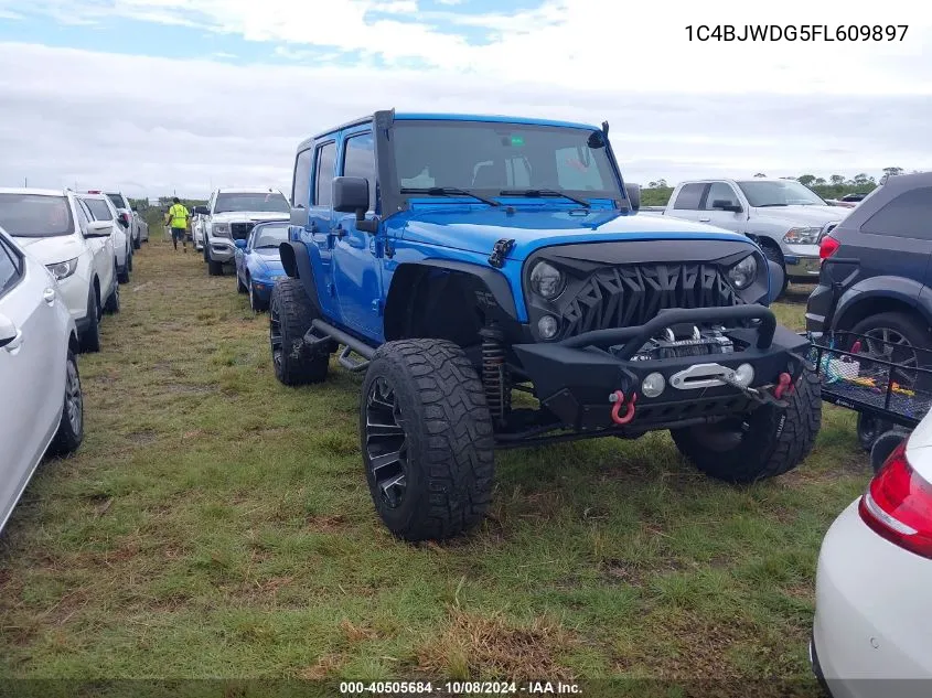 2015 Jeep Wrangler Unlimited Sport VIN: 1C4BJWDG5FL609897 Lot: 40505684