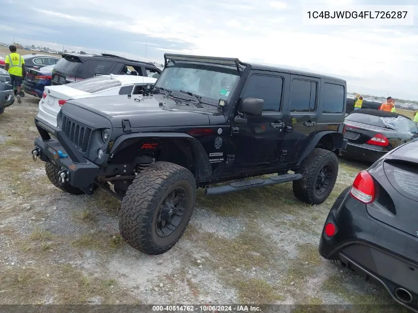 2015 Jeep Wrangler Unlimited Sport VIN: 1C4BJWDG4FL726287 Lot: 40514762