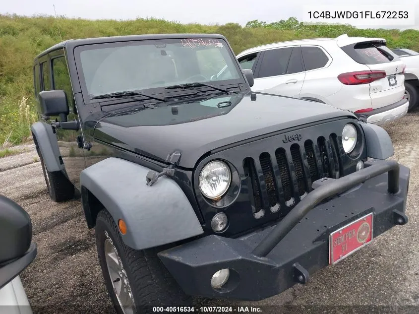 2015 Jeep Wrangler Unlimited Sport VIN: 1C4BJWDG1FL672253 Lot: 40516534