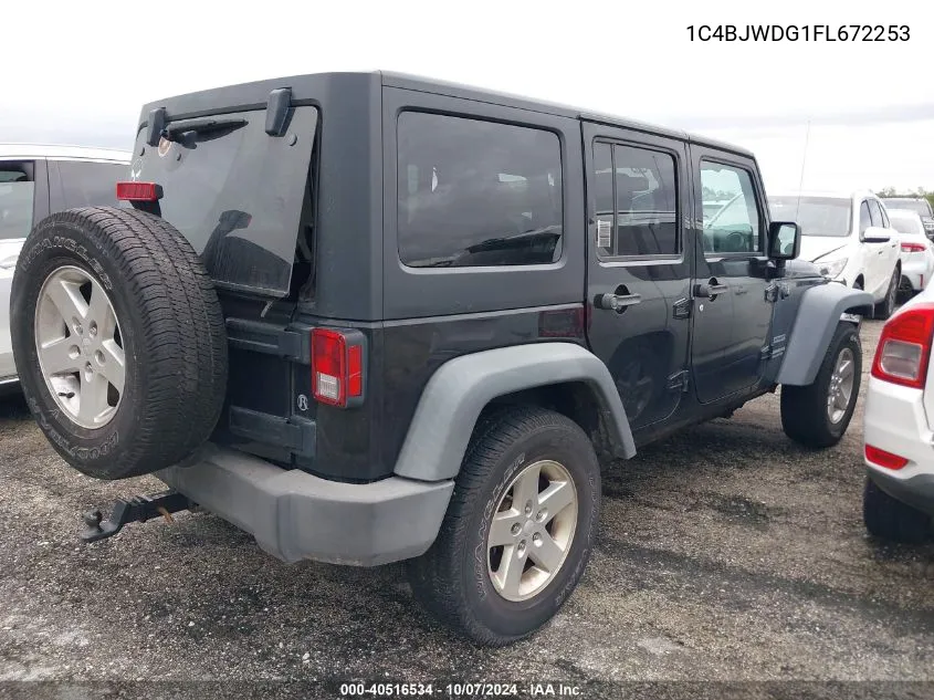 2015 Jeep Wrangler Unlimited Sport VIN: 1C4BJWDG1FL672253 Lot: 40516534