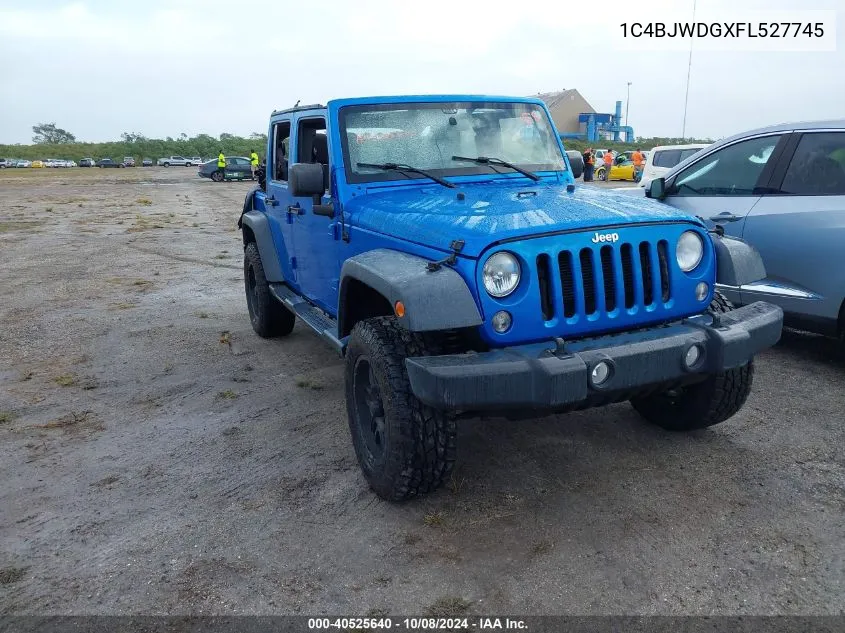 2015 Jeep Wrangler Unlimited Sport VIN: 1C4BJWDGXFL527745 Lot: 40525640