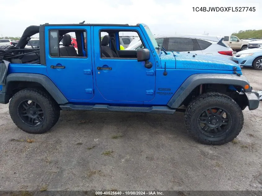 2015 Jeep Wrangler Unlimited Sport VIN: 1C4BJWDGXFL527745 Lot: 40525640