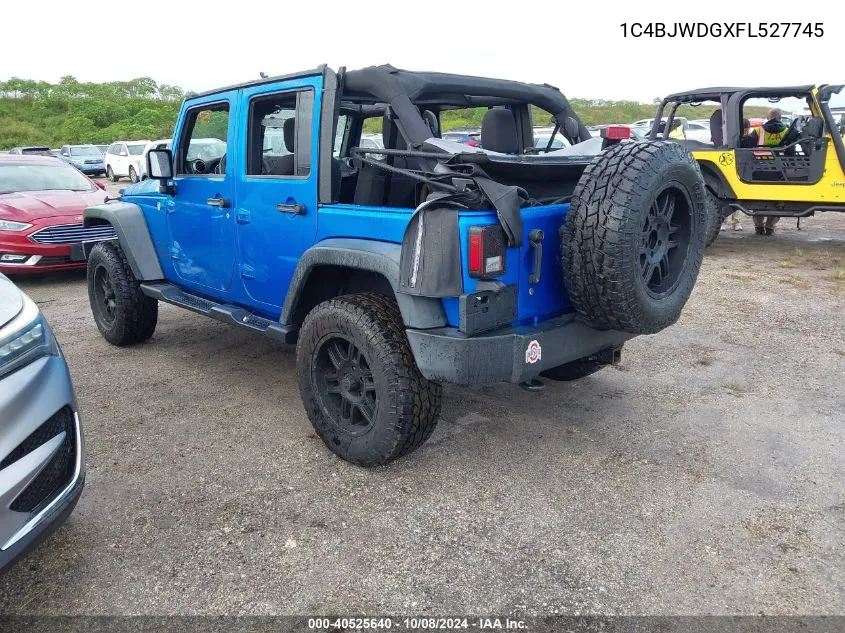 2015 Jeep Wrangler Unlimited Sport VIN: 1C4BJWDGXFL527745 Lot: 40525640