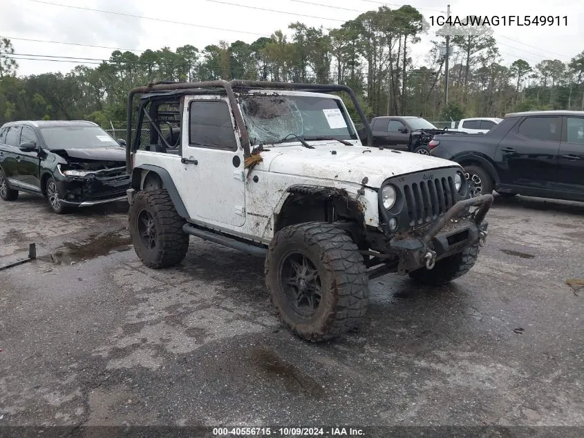 2015 Jeep Wrangler Sport VIN: 1C4AJWAG1FL549911 Lot: 40556715