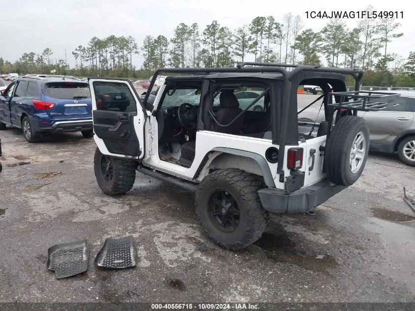 2015 Jeep Wrangler Sport VIN: 1C4AJWAG1FL549911 Lot: 40556715