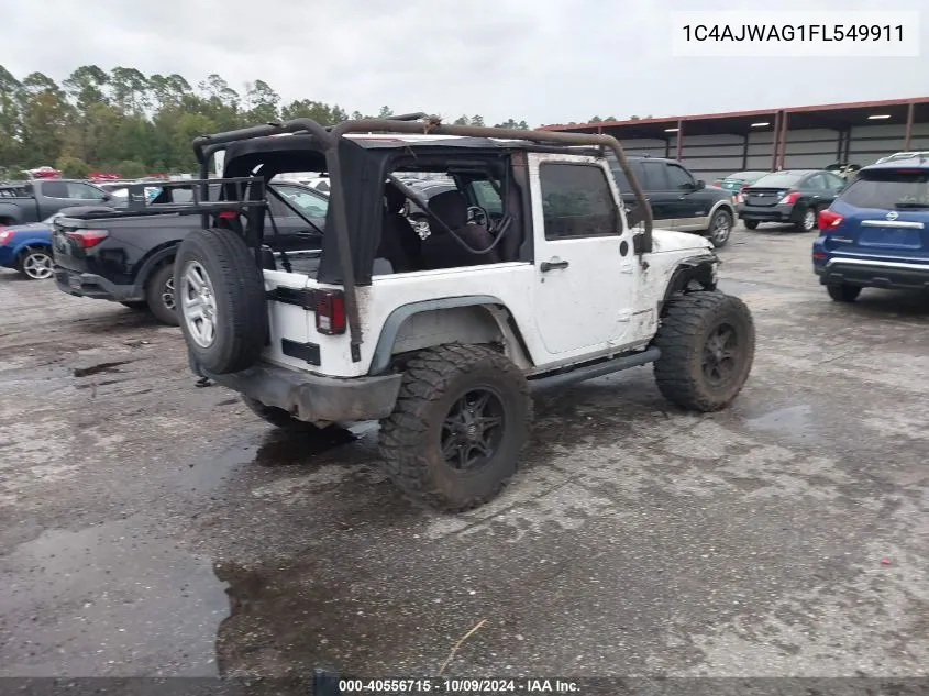 2015 Jeep Wrangler Sport VIN: 1C4AJWAG1FL549911 Lot: 40556715