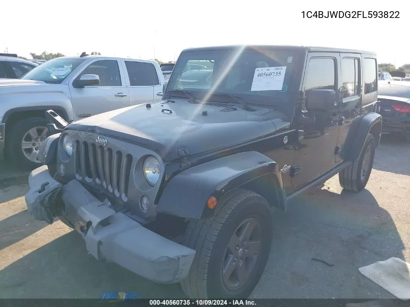 2015 Jeep Wrangler Unlimited Freedom Edition VIN: 1C4BJWDG2FL593822 Lot: 40560735