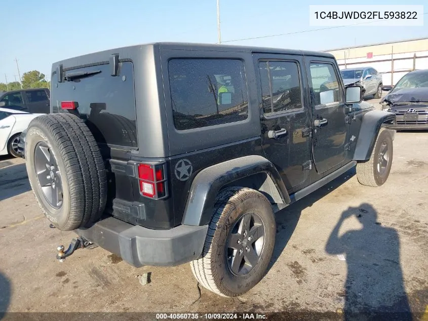 2015 Jeep Wrangler Unlimited Freedom Edition VIN: 1C4BJWDG2FL593822 Lot: 40560735