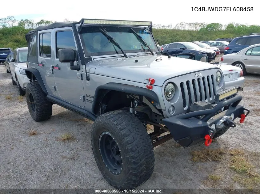 2015 Jeep Wrangler Unlimited Sport VIN: 1C4BJWDG7FL608458 Lot: 40568555