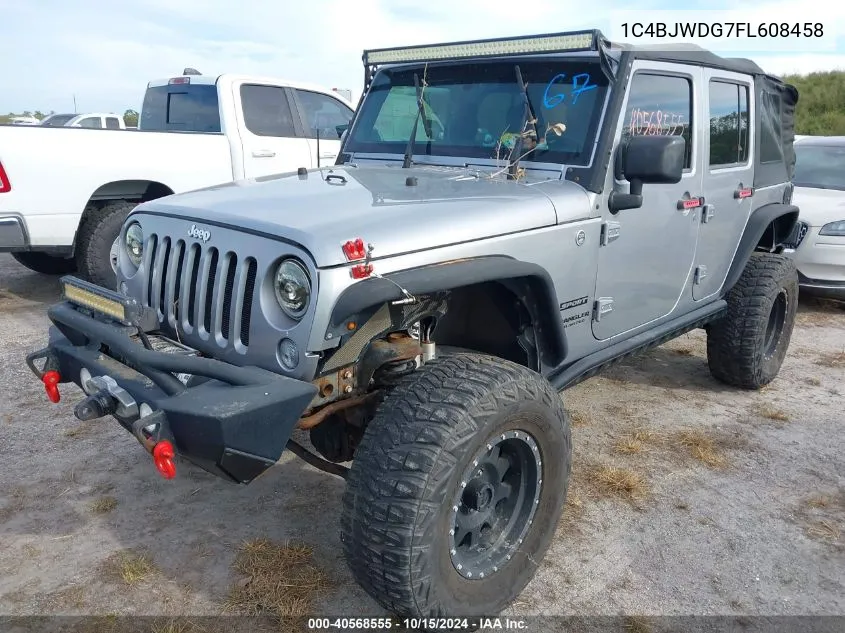 2015 Jeep Wrangler Unlimited Sport VIN: 1C4BJWDG7FL608458 Lot: 40568555