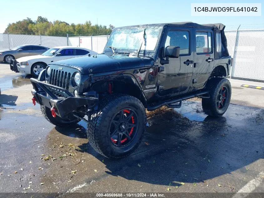 2015 Jeep Wrangler Unlimited Sport VIN: 1C4BJWDG9FL641042 Lot: 40569688