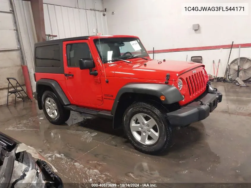 2015 Jeep Wrangler Sport VIN: 1C4GJWAG3FL544171 Lot: 40573699