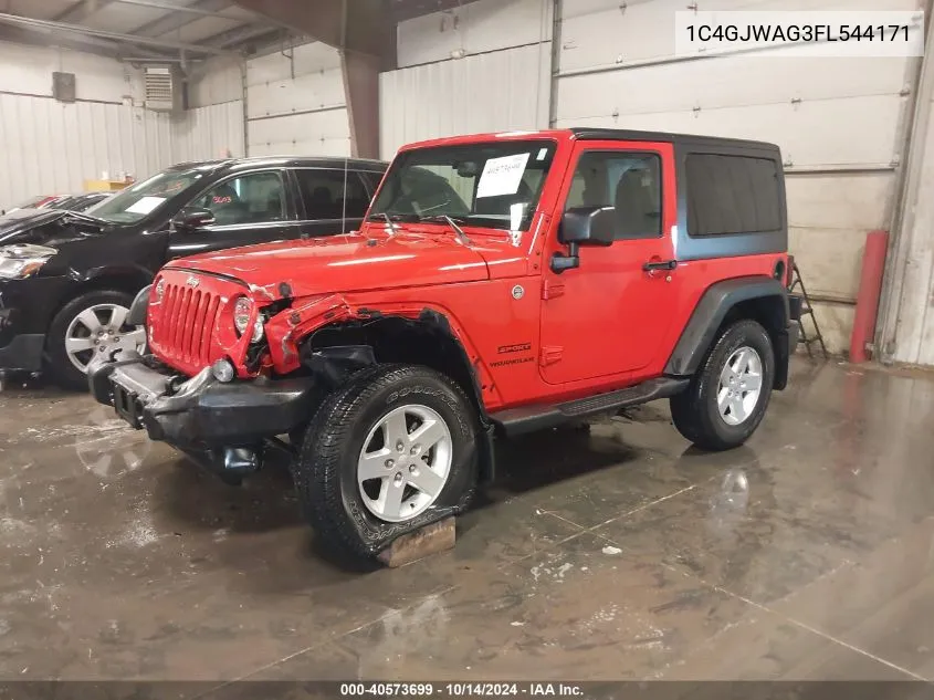 2015 Jeep Wrangler Sport VIN: 1C4GJWAG3FL544171 Lot: 40573699