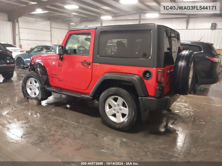 2015 Jeep Wrangler Sport VIN: 1C4GJWAG3FL544171 Lot: 40573699