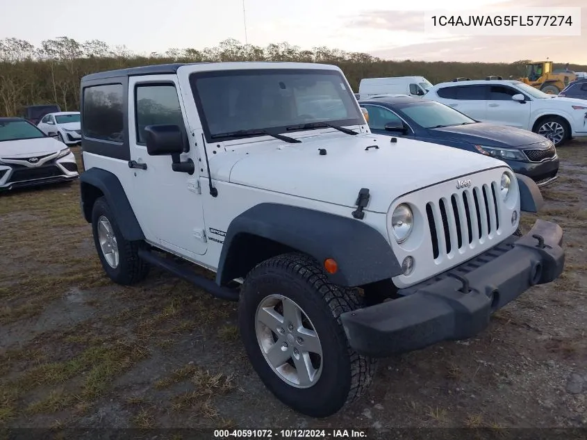 2015 Jeep Wrangler Sport VIN: 1C4AJWAG5FL577274 Lot: 40591072