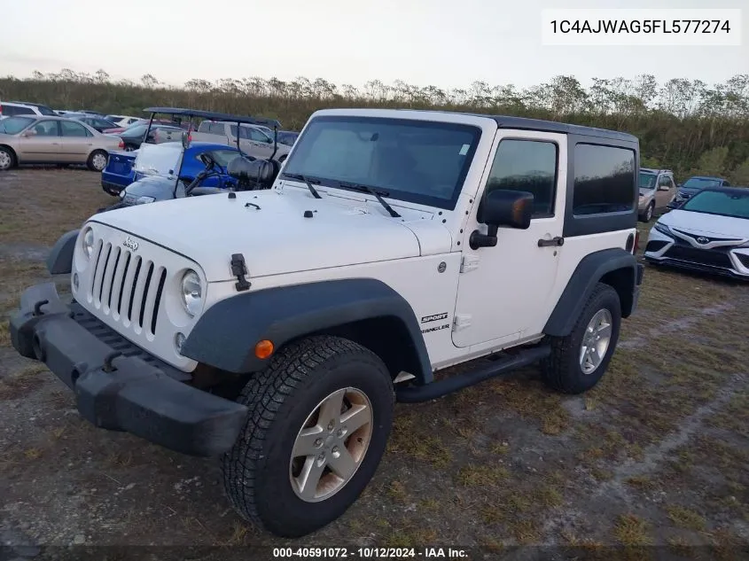 2015 Jeep Wrangler Sport VIN: 1C4AJWAG5FL577274 Lot: 40591072