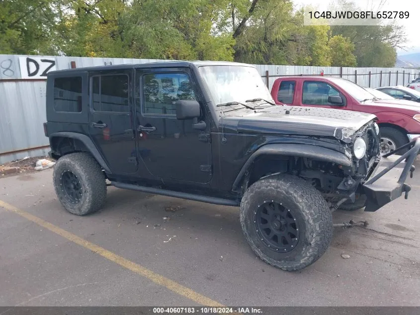 2015 Jeep Wrangler Unlimited Sport VIN: 1C4BJWDG8FL652789 Lot: 40607183