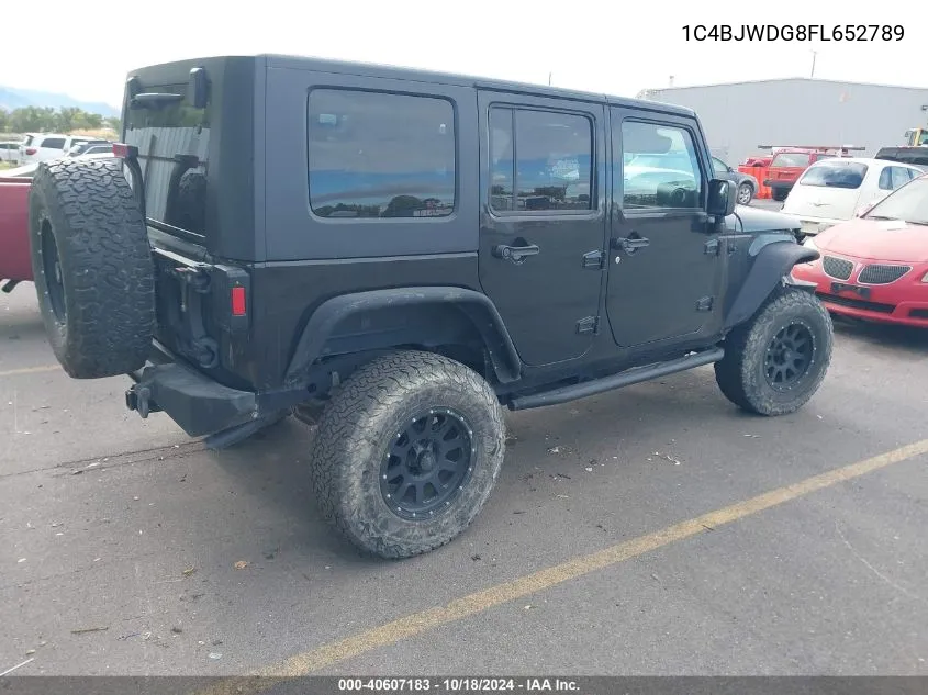 2015 Jeep Wrangler Unlimited Sport VIN: 1C4BJWDG8FL652789 Lot: 40607183