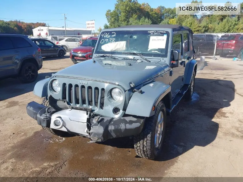 2015 Jeep Wrangler Unlimited Sahara VIN: 1C4BJWEG5FL582666 Lot: 40620938