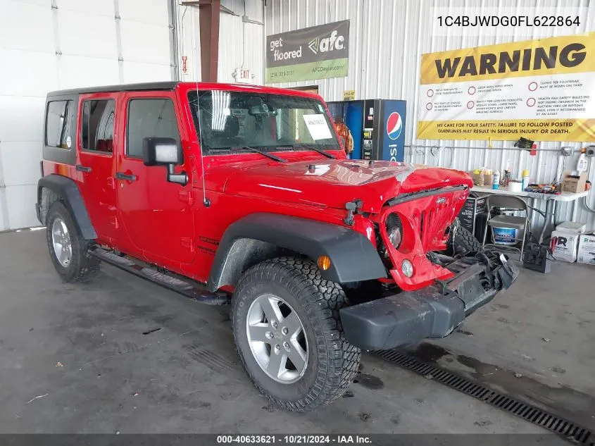 2015 Jeep Wrangler Unlimited Sport VIN: 1C4BJWDG0FL622864 Lot: 40633621